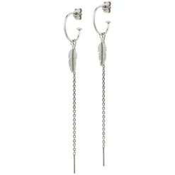 HEIRING FJER CREOL ØRERINGE MED KÆDE I SØLV - 51-6-13RH