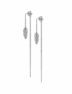 HEIRING FJER SØLV ØRERINGE MINI MED KÆDE - 51-5-82KKA-RH