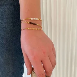 HEIRING GUL JADE TOP TIL MULTI ARMRING I FORGYLDT SØLV - 53-4-81FG