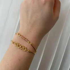 HEIRING HJERTE TOP TIL MULTI ARMRING I FORGYLDT SØLV - 53-4-85FG