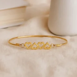 HEIRING HJERTE TOP TIL MULTI ARMRING I FORGYLDT SØLV - 53-4-85FG