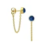 HEIRING HORIZON ØRERINGE I FORGYLDT SØLV MED BLÅ OPAL - 53-6-37FG-6