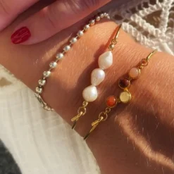 HEIRING HORIZON TOP RØD MIX TIL ARMBÅND I FORGYLDT SØLV - 53-4-39FG-2