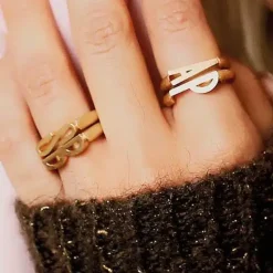 HEIRING INITIALS S SØLV RING MED BOGSTAV S - 52-4-19RH