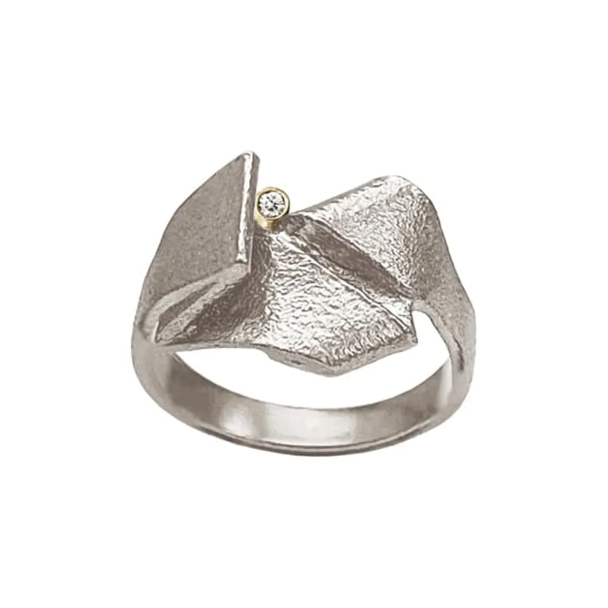 HEIRING MILLE NO. 5 RING SØLV MED BRILLIANT - 53-3-75BR-RH