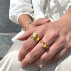 HEIRING MILLE RING NO 2 FORGYLDT SØLV - 53-3-72FG