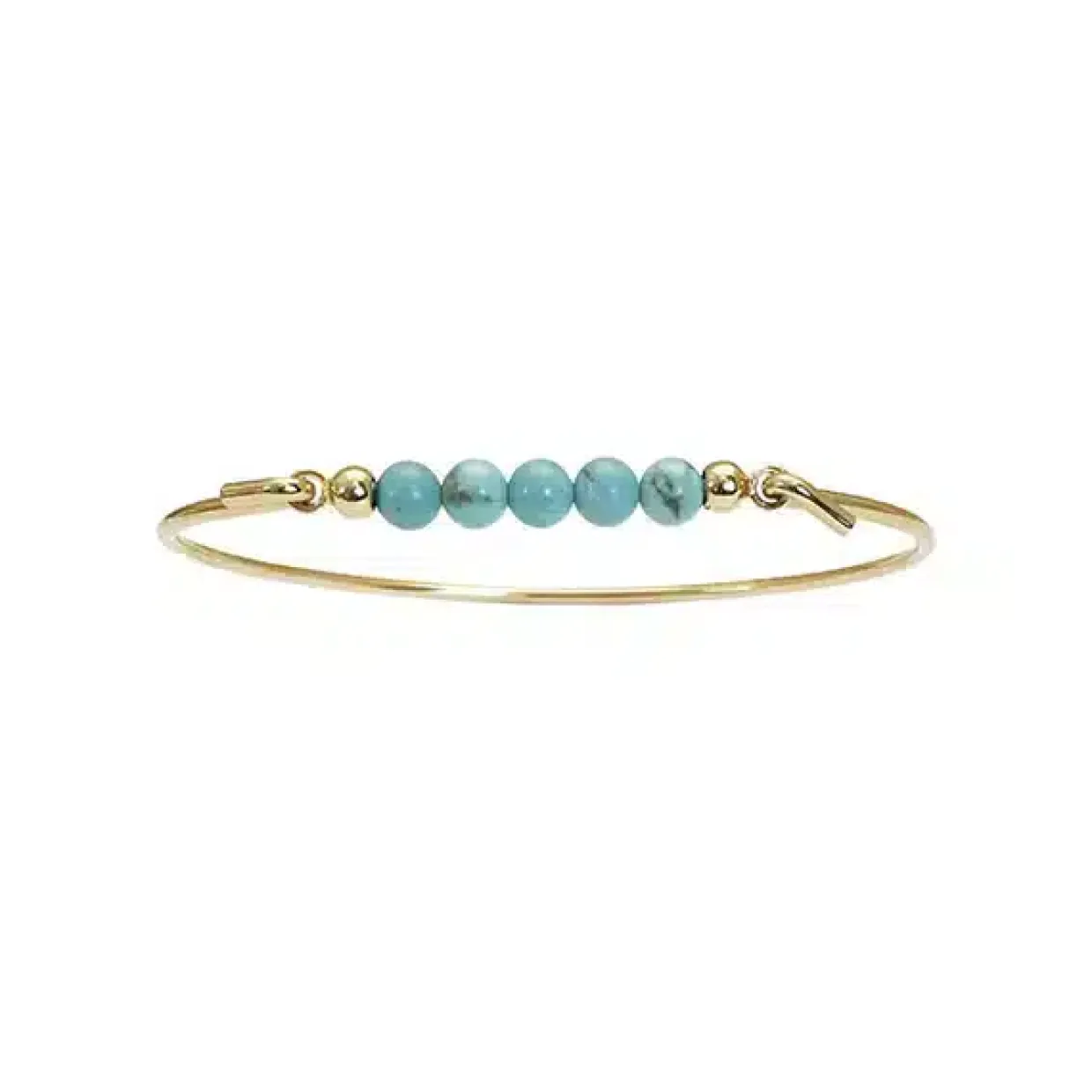 HEIRING MULTI BANGLE SØLV FORGYLDT ARMBÅND TURKIS - 53-4-01FG