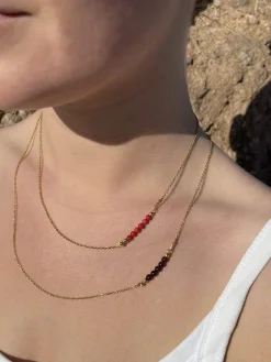 HEIRING MULTI CHAIN SØLV FORGYLDT 42 CM - 53-4-71FG