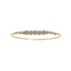HEIRING MULTI SØLV FORGYLDT BANGLE ARMBÅND PEACH MOONSTONE - 53-4-04FG