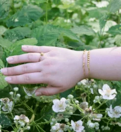 HEIRING MULTI SØLV FORGYLDT KUGLE TOP STYKKE - 53-4-19FG