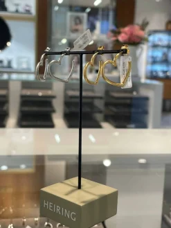 HEIRING ØRERING SØLV HJERTE CREOL - 53-6-01RH