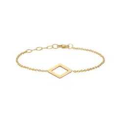 HEIRING RHOMBUS ARMBÅND SØLV FORGYLDT - 52-8-15FG