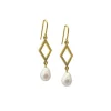 HEIRING RHOMBUS PERLE ØRERINGE - 52-7-20FG