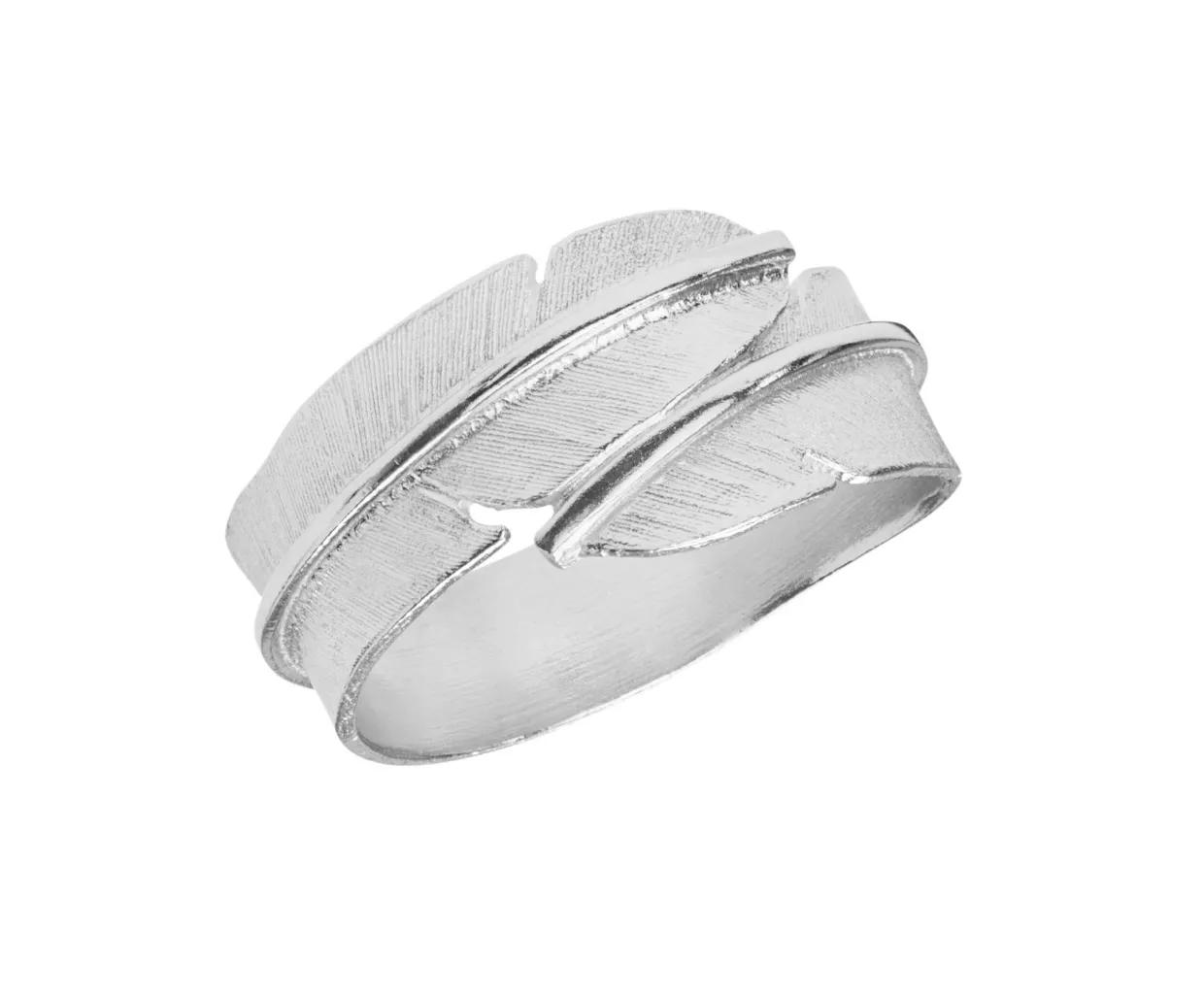 HEIRING RING FJER LILLE SØLV RHODINERET -51-5-95RH