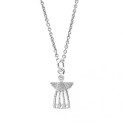 HEIRING SKYTSENGEL LILLE VEDHÆNG MED ØSKEN ÅBEN SØLV - 51-5-71RH