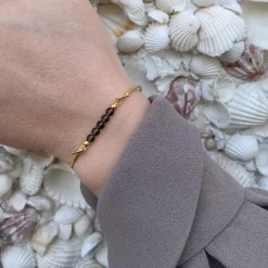 HEIRING SMOKEY QUARTZ TOP TIL MULTI ARMBÅND I FORGYLDT SØLV - 53-4-20FG