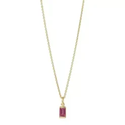 HEIRING SQUARE VEDHÆNG PINK TOPAS - 52-9-41FG