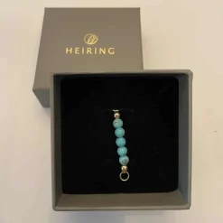 HEIRING TURKIS TOP TIL MULTI ARMBÅND I FORGYLDT SØLV - 53-4-11FG
