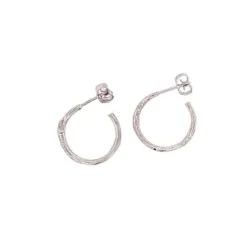 HEIRING TWIG CREOL ØRERINGE I SØLV RHODINERET - 29-9-06RH