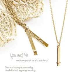HEIRING YOU AND ME VEDHÆNG SØLV FORGYLDT - 51-9-90FG