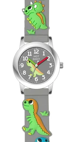 HOT SHOT BØRNEUR DINOSAUR GRÅ - C4084ACX-C