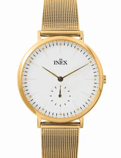 INEX DAME UR GULD DOUBLE MED MESH LÆNKE - A69517-1D4I