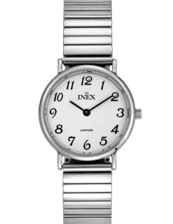 INEX DAME UR STÅL FLEX LÆNKE MED SAFIR GLAS - A69194-1S0A