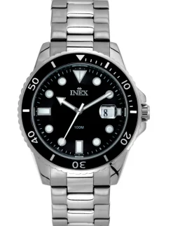 INEX HERRE UR STÅL MED SORT KRANS - A69490S5P