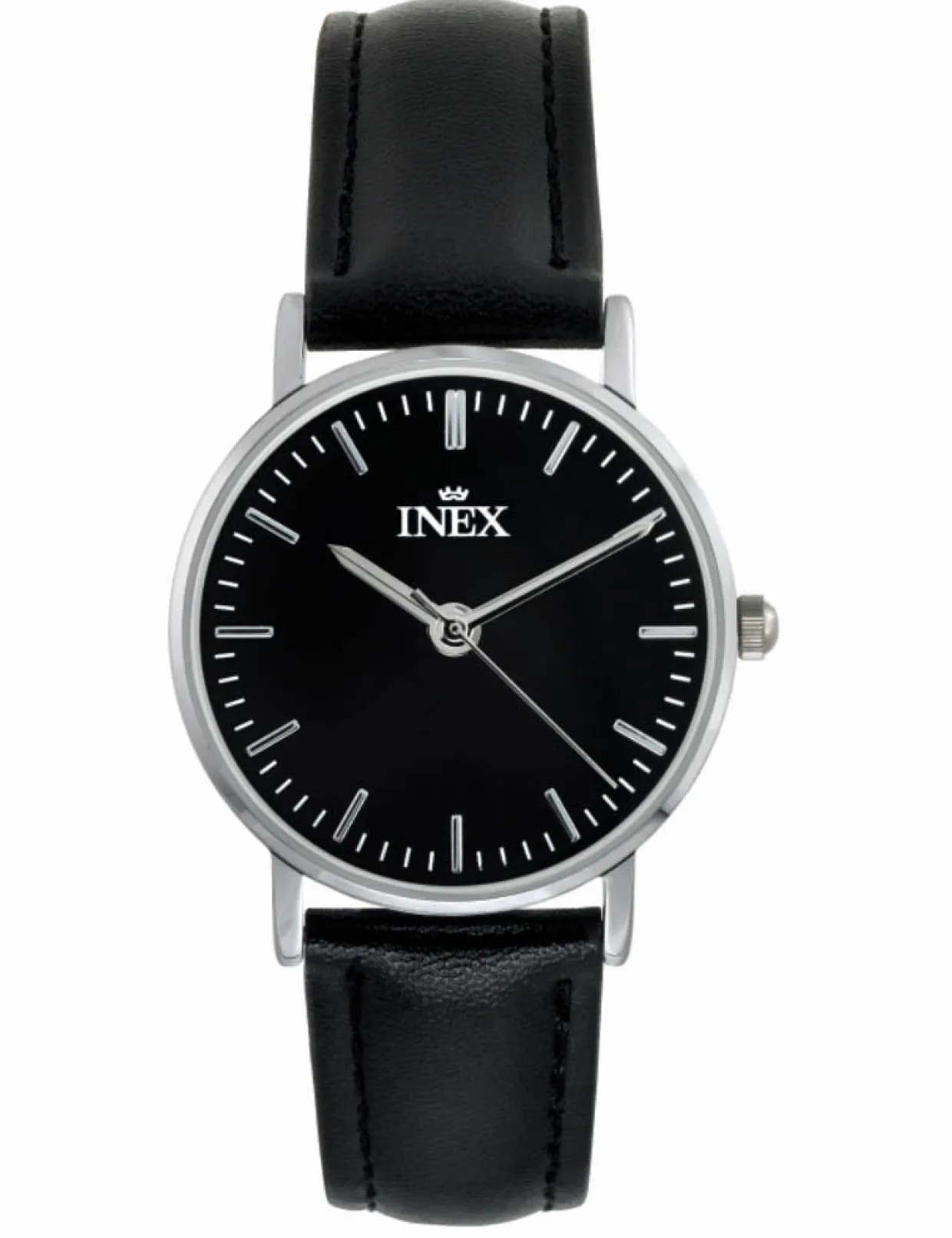 INEX UR DAME CHROM MED SORT LÆDERREM - A56534S5I