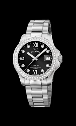 JAGUAR LADY DIVER STÅL SORT SKIVE - J892/4