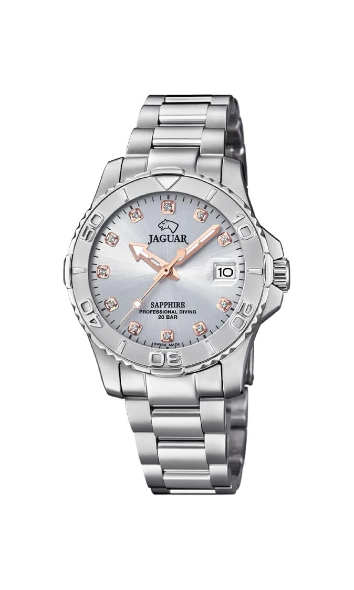 JAGUAR LADY EXECUTIVE DIVER MED STÅL LÆNKE - J870/2