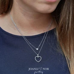 JOANLI NOR AIDANOR HALSKÆDE SØLV HJERTE MED ZIRKONIA - 20450030900