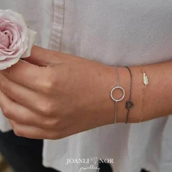 JOANLI NOR ANNANOR ARMBÅND SØLV CIRKEL MED ZIRKONIA - 80450110900