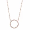 JOANLI NOR ANNANOR HALSKÆDE SØLV ROSA FORGYLDT MED ZIRKONIA - 20450057900
