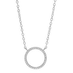 JOANLI NOR ANNANOR HALSKÆDE SØLV CIRKEL MED SYNTETISK ZIRKONIA - 20450050900