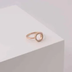 JOANLI NOR ANNANOR RING SØLV ROSA FORGYLDT MED ZIRKONIA - 104503479