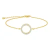 JOANLI NOR ARMBÅND OBINOR CIRKEL I FORGYLDT SØLV MED STEN - 80451315900