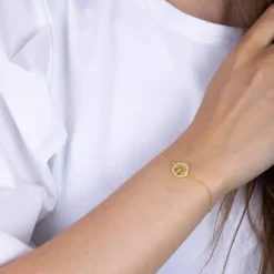 JOANLI NOR ARMBÅND SØLV FORGYLDT 11 MM LIVETS TRÆ MED ZIRKONIA - 80450755900