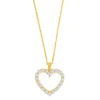 JOANLI NOR HALSKÆDE SØLV FORGYLDT OBINOR HJERTE MED ZIRKONIA - 20452315900