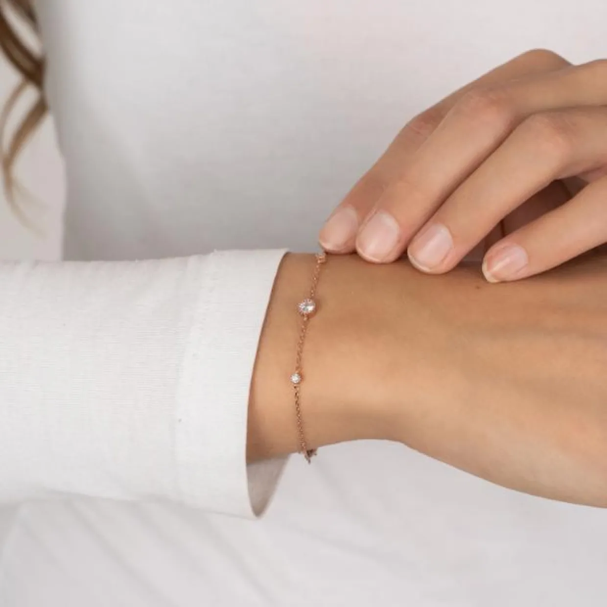 JOANLI NOR JOJONOR ROSA FORGYLDT MED ZIRKONIA - 845 112-4