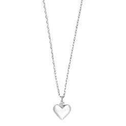 JOANLI NOR LAURANOR SØLV HALSKÆDE M/ HJERTE VEDHÆNG - 20452090900