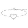 JOANLI NOR OBINOR ARMBÅND SØLV HJERTE MED STEN - 80451300900
