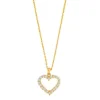 JOANLI NOR OBINOR HJERTE HALSKÆDE I FORGYLDT SØLV MED ZIRKONIA - 20452305900