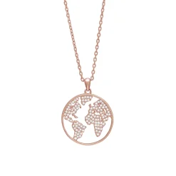 JOANLI NOR SØLV ROSA FORGYLDT VEDHÆNG ETTANOR BREDDE 21 MM LÆNGDE 60+10 CM