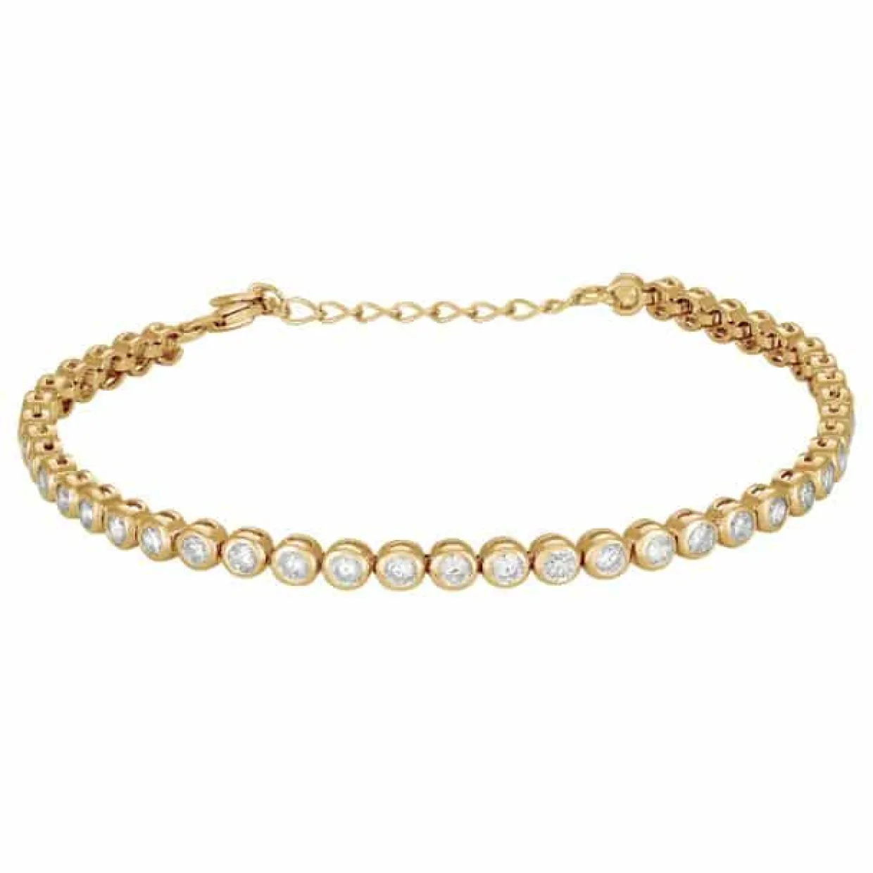 JOANLI NOR TENNIS ARMBÅND FORGYLDT SØLV SYNTETISK ZIRKONIA - 80450515900