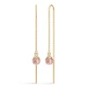 JULIE SANDLAU BERRY CHAIN EARRING MED TURMALIN ROSE FARVET KRYSTAL - HKS790GDTRCRCZ