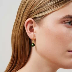 JULIE SANDLAU BERRY EARRING MED TURMALIN FARVET KRYSTAL - HKS788GDTMCRCZ