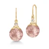 JULIE SANDLAU BERRY EARRING MED TURMALIN ROSE MED KRYSTAL - HKS788GDTRCRCZ