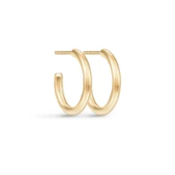 JULIE SANDLAU CLASSIC MEDIUM HOOPS ØRERINGE I FORGYLDT SØLV - HPS103GD