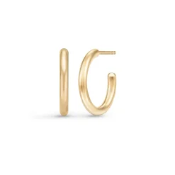 JULIE SANDLAU CLASSIC MEDIUM HOOPS ØRERINGE I FORGYLDT SØLV - HPS103GD